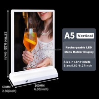 2025 Nouveautés Panneau d'affichage à LED double face blanc/noir 4 tailles (A6A5A4 A3)-Forme rectangulaire