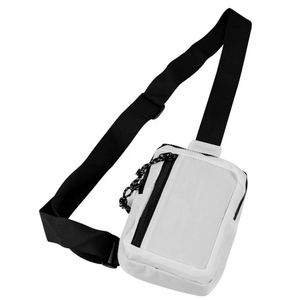 Bolso cruzado deportivo unisex de nailon, riñonera para correr, bolso de pecho con correas ajustables - Product Image 5