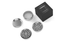 Produits de magasin de fumée de qualité supérieure Accessoires de fumée de luxe Kit de broyeur en acier inoxydable personnalisé de 4 pièces