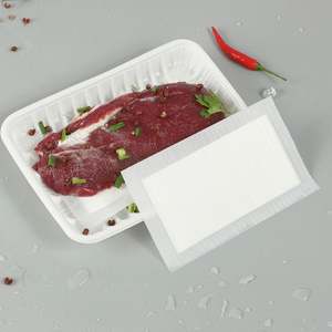 แผ่นซับน้ำสีขาว ซุปเปอร์ซับ สำหรับปลา อาหารทะเล เนื้อสัตว์ แบบใช้แล้วทิ้ง ขนาด 170x100 มม. 3000 ชิ้น/กล่อง 60 มล./ชิ้น สีขาว, สีดำ รุ่น MY-B170100-01 - Product Image 3