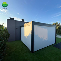 Pergola bioclimatique en aluminium personnalisée en usine réglage motorisé auvent soleil gazebo pour arrière-cour utilisation revêtement en poudre
