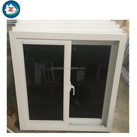 Ventana deslizante rentable resistente a huracanes fácil de instalar con vidrio de doble capa de PVC a prueba de polvo
