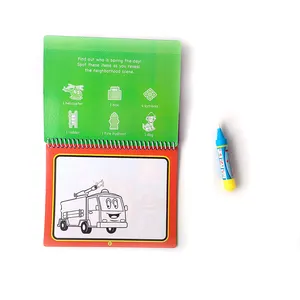 Livro de pintura a água para crianças, brinquedo de veículo, uso repetido de água, livro de graffiti, livro de pintura portátil