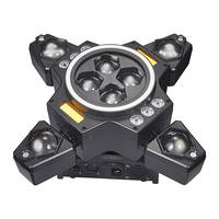 QSE Lighting 4PCS Small Whirlwinds 6 en 1 LED Disco Strobe Light Laser Moving Head Parties Nightclubs DMX512 Control Mode