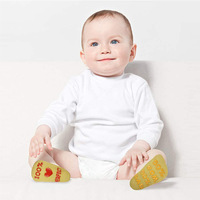 Drôle de texte mignon fille garçon coton antidérapant Grip enfant en bas âge nouveau-né bébé chaussettes personnalisées avec emballage