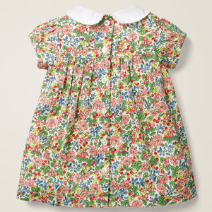 Abito Smock per Bambine di Alta Qualità, Vestito in Cotone Floreale a Maniche Corte per Bambine Graziose - Product Image 4