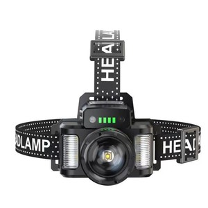 Lampe frontale H-089 noire à LED rechargeable avec batterie, charge rapide Type C, détecteur de mouvement, projecteur extérieur, faisceau puissant longue portée - Product Image 5