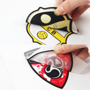 Vente en gros de nouveau design de haute qualité marque personnalisée lettre nom logo feuilles de troupeau impression par transfert de chaleur patch vêtement - Product Image 6