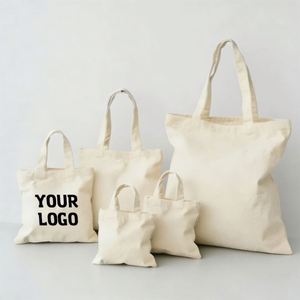 Sacs de courses en coton biologique 100% recyclé, sacs fourre-tout réutilisables en toile de coton, vente en gros avec logo imprimé personnalisé - Product Image 1