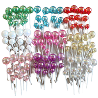 12 pièces/sac, décorations de gâteau en mousse de verre écologique, fausses boules magiques, 3/4/5 cm, pour anniversaire, baby shower, fête, fournitures de décoration de gâteau