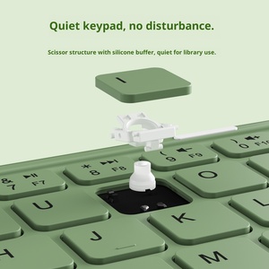 Tastiera USB Pieghevole Wireless BOW Hangshi <span class=keywords><strong>X</strong></span> 70% con Membrana, Leggera, Portatile, Silenziosa, con Tasti Numerici, Tascabile, da Scrivania - Product Image 3