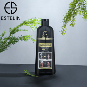 ESTELIN 400ml <span class=keywords><strong>Tinte</strong></span> para el cabello rápido Colágeno negro natural Aceite de argán Champú para el color del cabello Forma de crema refrescante y nutritiva - Product Image 4