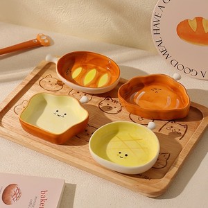 Creative bread-shaped snack dishes, small ceramic household dishes, hot <b>pot</b> <b>dipping</b> sauce dishes, vinegar dishes, and condiment - Product Image 4