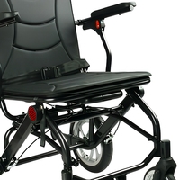 Fauteuil roulant de voyage pliable en aluminium pour personnes âgées, avec accoudoirs souples, siège rembourré pour intérieur et extérieur - Offre spéciale