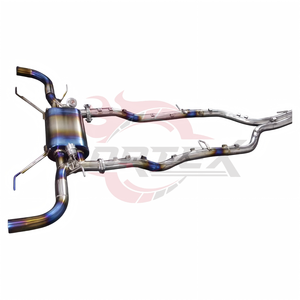 Sistema de Escape Catback Vortex Titanium Valvetronic para Aston Martin Rapide 6.0L V12, Silenciador de Carreras con Corte en Forma de Pie Azul Quemado - Product Image 2