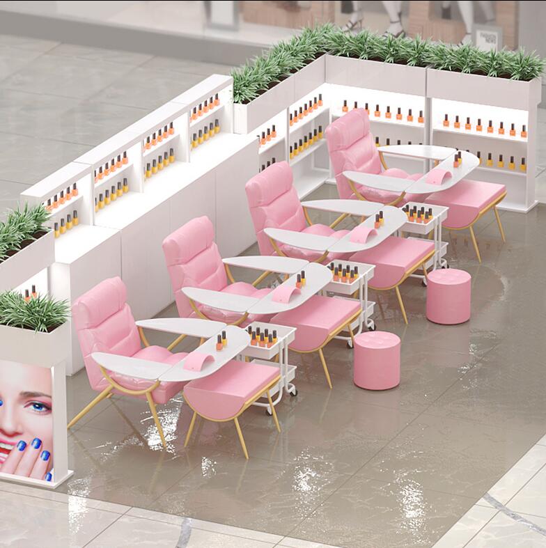 Розовая многофункциональная станция для ногтей, стул, диван, педикюр, наборы мебели для салона, инструменты для педикюра и ухода за ногами, принадлежности инструментов для маникюра