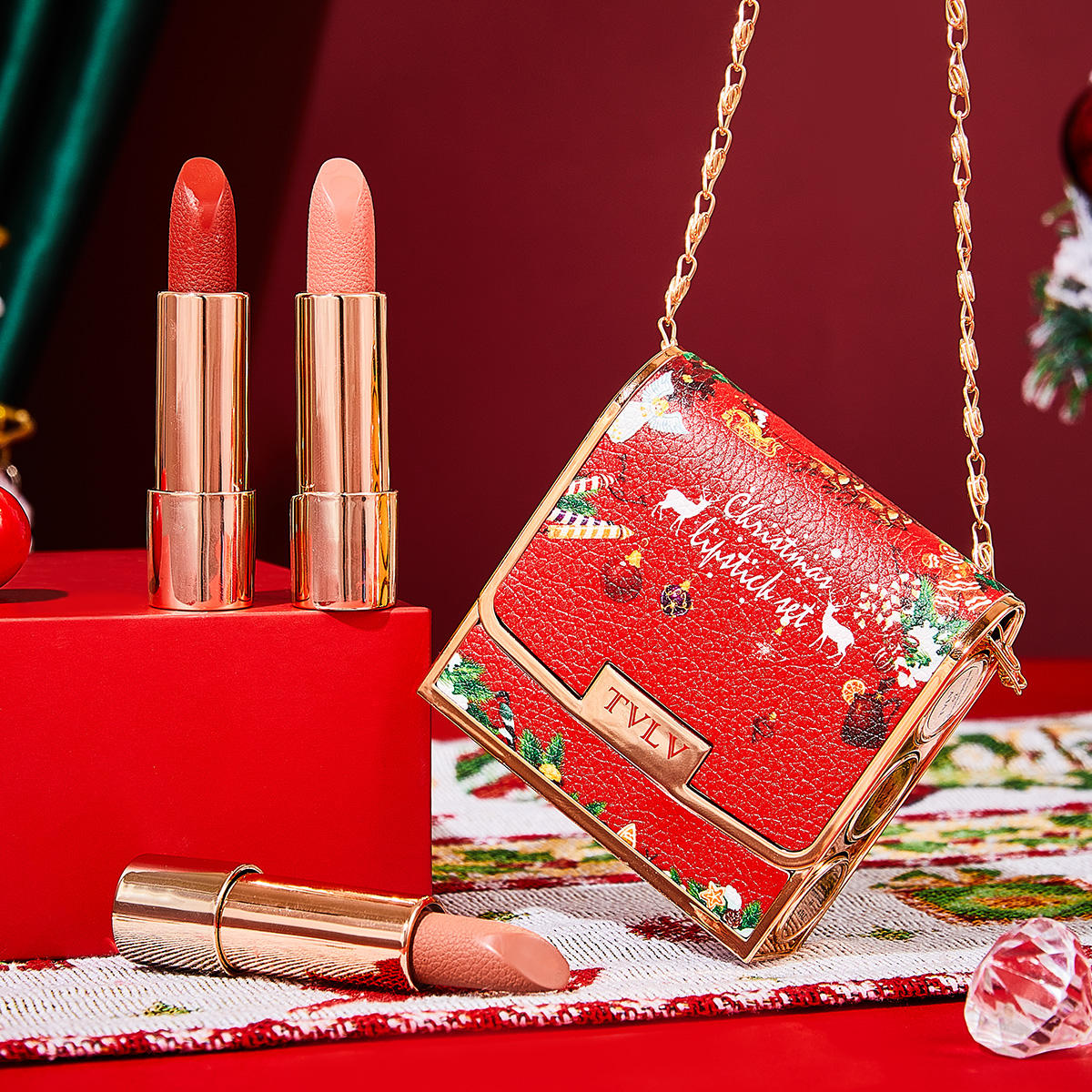 TVLV Wholesale Christmas Gift Box - Long Lasting Velvet Lipstick