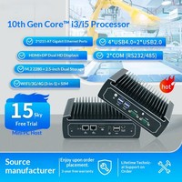 Ordinateur de contrôle industriel sans ventilateur basé sur Core i5, double port réseau, ports série, faible consommation, IPC embarqué, 8 Go de RAM, disque dur en option