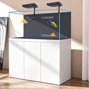 Luxury Low Iron Glass <strong>Reef</strong> Marine Tank: Floor-Standing Saltwater Aquarium with Bottom Sump Filter for Clownfish &amp; Coral Scaping - Product Image 1