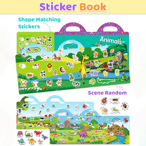 Livres d'autocollants réutilisables personnalisés pour enfants 3 ensembles de livres d'autocollants autocollants étanches pour adolescents filles garçons - Product Image 2