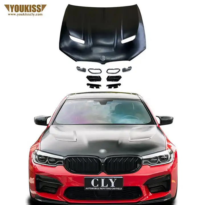 エアロパーツ カーボンファイバーフロントフードカバーキャップボンネットボディキットBMW G20 G28 330I 2020 Carbon Fiber Front Hood Cover Cap Bon
