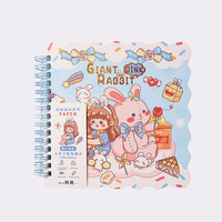 Kawaii niedlichen Cartoon Briefpapier Student Kinder niedlichen Cartoon Spulen buch niedlichen Kaninchen und Mädchen Notizbuch