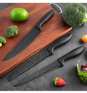 6PCS Kitchen <b>Knife</b> <b>Set</b> with Peeler Non‑Stick Marble Coated <b>Sharp</b> Stainless Steel <b>Knives</b> for Home Cooking Gift Box Included - Product Image 3