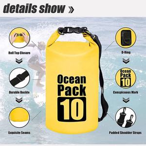 Custom Logo <b>Lightweight</b> Portable 20L Dry <b>Bag</b> Adjustable Strap Waterproof 500D PVC Outdoor Camping Ocean <b>Beach</b> - Product Image 3