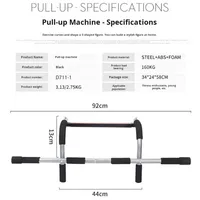 Barre de traction multifonctionnelle en acier pour porte d'entrée, sans perçage, pour hommes et femmes, équipement de fitness