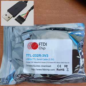 Nouveau câble convertisseur série USB 3.3V TTL UART avec puce FT232R, fil PVC, extrémité dénudée, connecteur pour téléchargement de programme de flashage informatique - Product Image 4