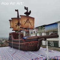 Aire de jeux géante Parc Décoration Photo Souvenir Bateau Pirate Gonflable Expédition Voile Navigation Modèle