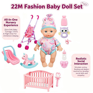 Juego <span class=keywords><strong>de</strong></span> Muebles para <span class=keywords><strong>Muñecas</strong></span> EPT, Muñeca Realista <span class=keywords><strong>de</strong></span> 22 cm con Cochecito, Cuna, Silla Alta, Silla Mecedora <span class=keywords><strong>de</strong></span> Unicornio, Juguete <span class=keywords><strong>de</strong></span> Juego <span class=keywords><strong>de</strong></span> Roles para Guardería - Product Image 3