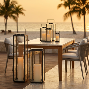 Wholesale Black Stainless Steel Modern Handmade Durable <b>Candle</b> <b>Holder</b> <b>Lanterns</b> for Christmas Home and Outdoor Decorations - Product Image 3