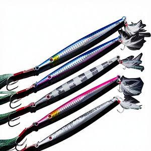 Leurre de pêche en métal <span class=keywords><strong>BEYA</strong></span>, plaque de fer pour la pêche en mer, maquereau, fumé, rouge, rapide, long, dur, 60g/80g, jigging - Product Image 1