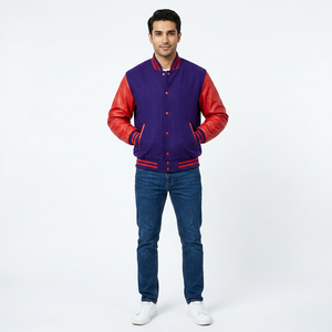 Authentic letterman varsity premium wool blend, <b>leather</b> sleeves, a must-have for athletes, students & fashion fans - Product Image 1