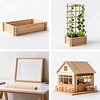 Madera de Pino Moderna, Lijada y sin Acabado, para Manualidades, Modelismo, Enmarcado y Pequeños Proyectos de Carpintería