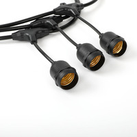 Guirlande Lumineuse Extérieure Étanche IP65 10M 15M 20M E27 Porte-Lampe pour Café Marché Éclairage Patio Décor Suspendu Café Marché Lampe