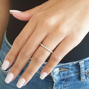 1Cttw Andromeda Round Brilliant Lab Diamond DEF Alliance 14K Bubble Eternity Band - Product Image 4