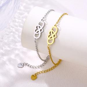 Collar y Pulsera de Cadena con Colgante de Corazón de Aleación Tiyo, Diseño Geométrico, Joyería Unisex, Origen Zhejiang, Chapado en Oro/Plata de 14K, XLY149 - Product Image 1