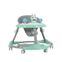 Vente en gros, trotteur de bébé de haute qualité, mignon de dessin animé, pivotant, 6 roues, multifonctionnel, apprendre en plastique, trotteur de bébé 4 en 1 avec musique
