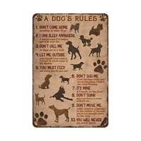 Carteles de chapa de perro Vintage divertidos decorativos, placas de Metal de advertencia de animales personalizadas para caseta de perro con precio de fábrica