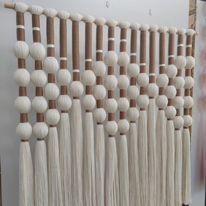 B2BArt <span class=keywords><strong>Macramé</strong></span> minimaliste personnalisé en coton pour chambre à coucher Suite fournir une toile de fond de cérémonie comme art mural horizontal avec plat et long - Product Image 6