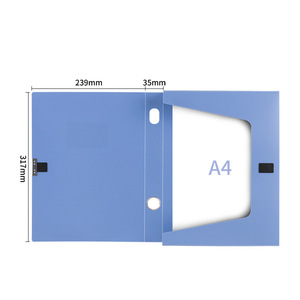 Deli A4 Plastic File <b>Box</b> 35mm Blue <b>Document</b> <b>Storage</b> Office Organizer - Product Image 4