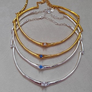 <span class=keywords><strong>Collar</strong></span> <span class=keywords><strong>de</strong></span> circonita redonda UNO <span class=keywords><strong>de</strong></span> España para mujer, cadena para clavícula, gargantilla, <span class=keywords><strong>collar</strong></span> <span class=keywords><strong>de</strong></span> lujo y estilo nicho - Product Image 1