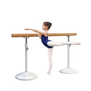 Barra de Ballet de Madera Ajustable en Altura, Barra de Ballet Móvil para Sala de Baile y Gimnasia - Product Image 1