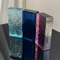 Briques de verre décoratives modernes de couleur unie, transparentes, colorées, durables pour murs architecturaux, salons, salles de bain, hôtels