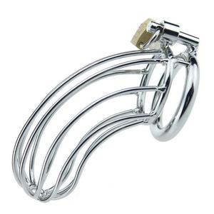 جهاز العفة للذكور قابل للقفل من الفولاذ المقاوم للصدأ جهاز العفة مع حلقات معدنية للرجال - Product Image 2