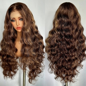 X-TRESS Full Long Curly Loose Deep Wave Glueless <strong>Wigs</strong> for Women 13*6 Lace Frontal <strong>Wig</strong> Bleached Knots HD Lace Synthetic <strong>Wigs</strong> - Product Image 1
