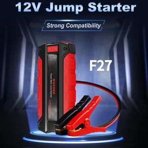 Портативное пусковое устройство KUCHER 16000 мАч с USB, общая мощность 45 Вт, для зарядки автомобильных аккумуляторов, внешний аккумулятор, кабель-пусковик 700А с LED-подсветкой, красный - Product Image 3