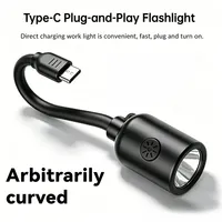 2 Linternas LED Mini Ultraligeras con Conector Tipo-C, 3 Modos, IP44 Impermeables, 5W, Luz de Emergencia para Exteriores